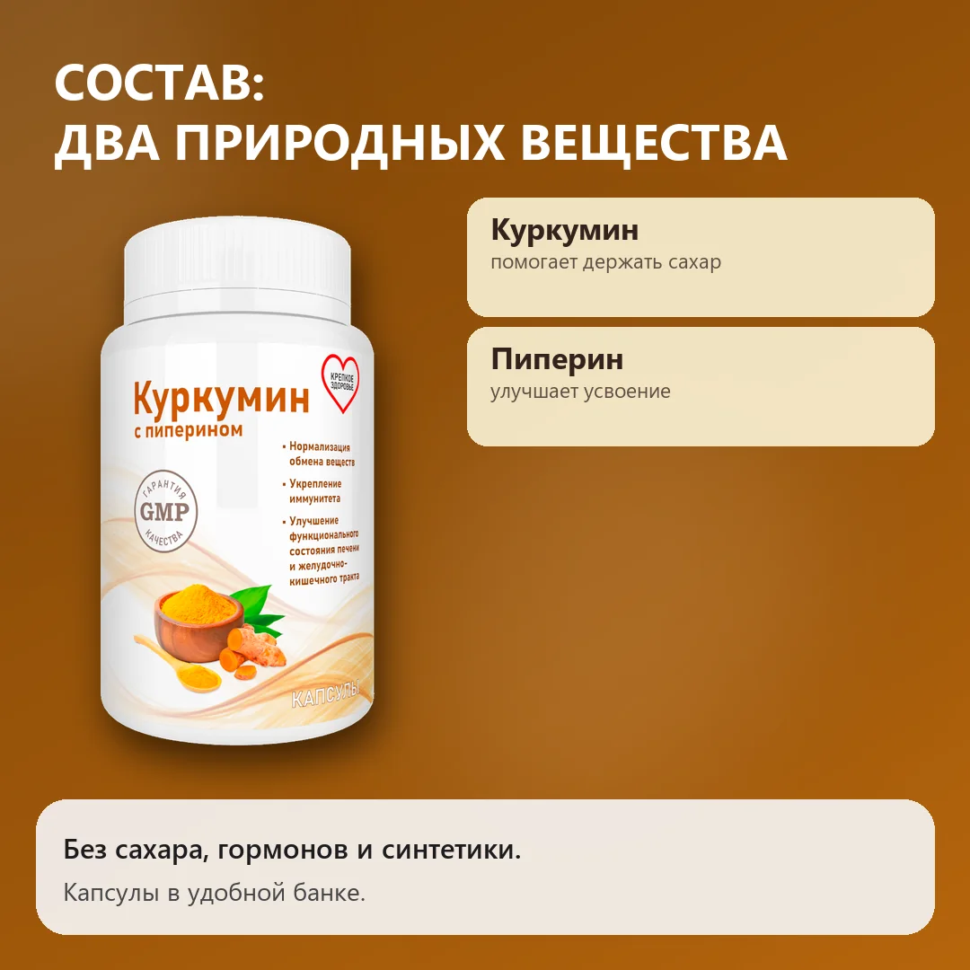 Состав Куркумин с пиперином